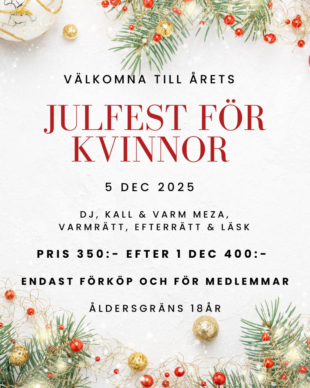 Julfest för kvinnor - 2025-12-05