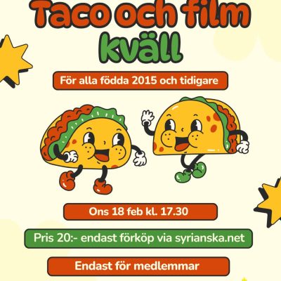 Taco och filmkväll 2026-02-18