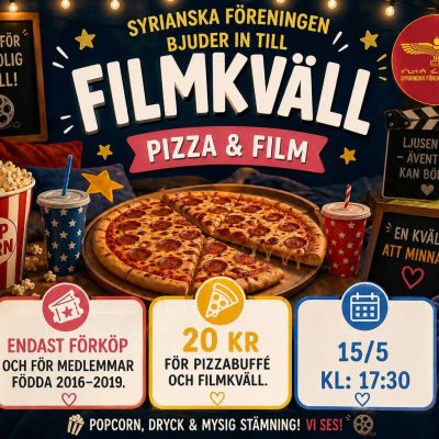 FILMKVÄLL MED PIZZA!